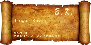 Breyer Kevin névjegykártya